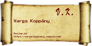 Varga Koppány névjegykártya