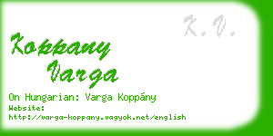 koppany varga business card